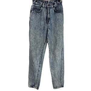 Vintage Levi’s brown tab high rise tapered leg acid wash jeans